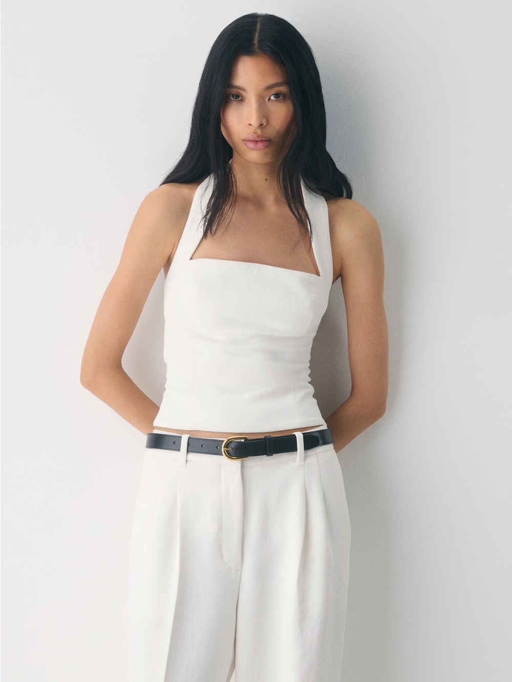 Aritzia Wilfred Whisper Linen Halter Top NWT